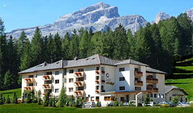The Hotel Cristallo is situated at La Villa in Alta Badia