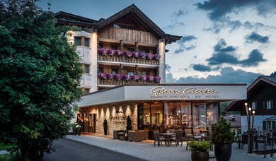 The Hotel Gran Ciasa in Alta Badia is situated at Colfosco